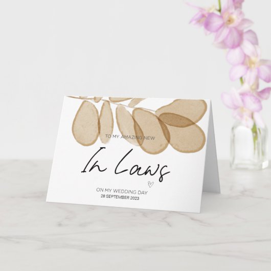 法律の新しい結婚両親にお礼 カード (蘭)