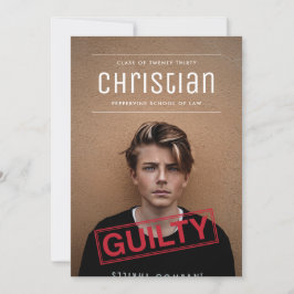 法律の有罪卒業 招待状
