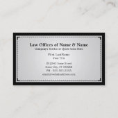 法律の洗練 名刺 (裏面)