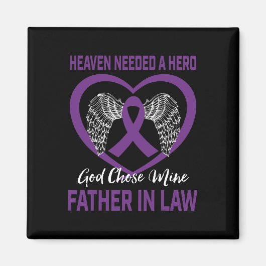 法律の父の記憶の紫色の膵臓像 マグネット (正面)