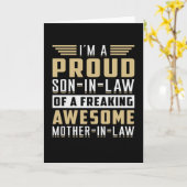 法律の父親の息子が法律の訴えの贈誇りを持った与アイディア カード (黄色い花)