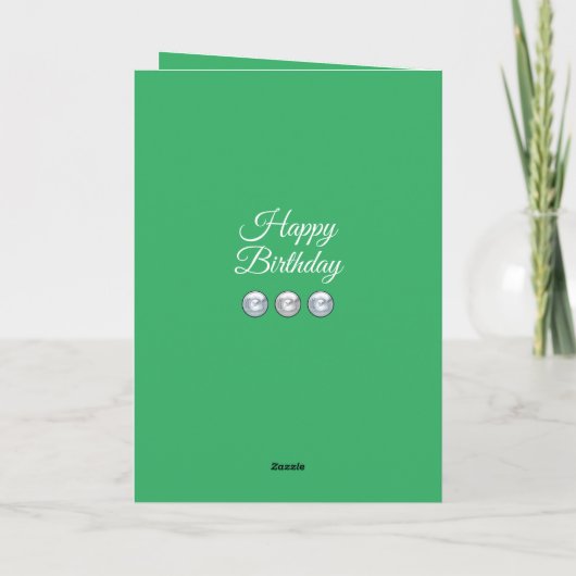 法律の誕生日の海の緑の灰色の素晴らしい娘 カード (裏面)