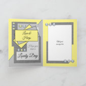 法律の誕生日の黄色い灰色の素晴らしい娘 カード (内部)