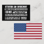 法律のEnforcmentカードへの通知 名刺 (正面/裏面)