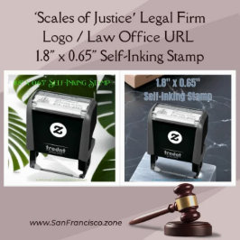 法律はかりで測事務所のURL、法律事務所ロゴ セルフインキングスタンプ