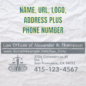 法律はかりで測事務所のURL、法律事務所ロゴ セルフインキングスタンプ