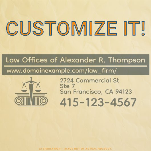 法律はかりで測事務所のURL、法律事務所ロゴ セルフインキングスタンプ