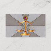 法律はかりで測,法律,弁護士モノグラムグレーパープル 名刺 (裏面)