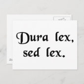 法律は厳しいが法律だ。 ポストカード (正面/裏面)