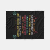 法律は支配社会の脅威である フリースブランケット (正面(横))