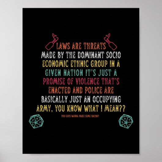 法律は支配社会の脅威である ポスター (正面)