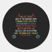 法律は支配社会の脅威である ラウンドシール (正面)