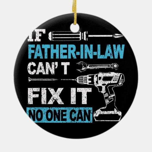 法律もしの父は誰もできないおもしろい セラミックオーナメント (裏面)