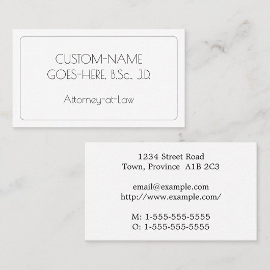 法律エレガント弁護士名刺 名刺 (正面/裏面)