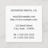 法律クラシックプロフェッショナル名刺 スクエア名刺 (裏面)