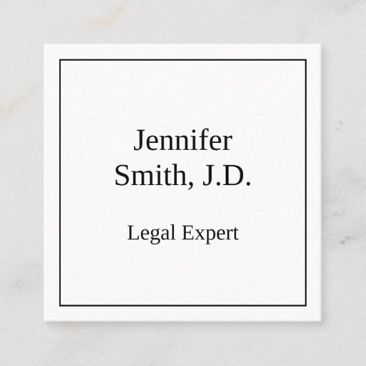 法律クラシックプロフェッショナル名刺 スクエア名刺 (正面)