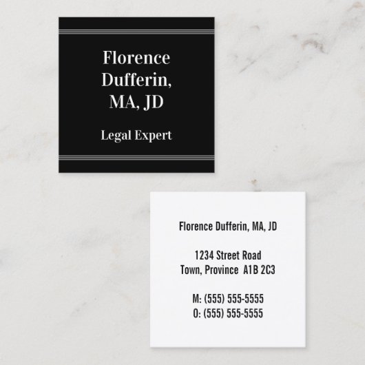 法律クラシックプロフェッショナル名刺 スクエア名刺 (正面/裏面)