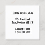 法律クラシックプロフェッショナル名刺 スクエア名刺 (裏面)