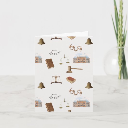 法律ゲベはかりで測ル法的アンティークパターン カード (正面)