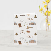 法律ゲベはかりで測ル法的アンティークパターン カード (黄色い花)