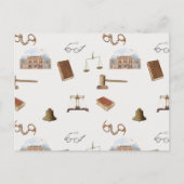 法律ゲベはかりで測ル法的アンティークパターン シーズンポストカード (正面)