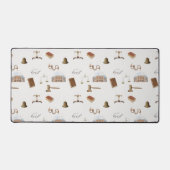 法律ゲベはかりで測ル法的アンティークパターン デスクマット (正面)