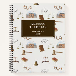 法律ゲベはかりで測ル法的アンティークパターン ノートブック