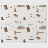 法律ゲベはかりで測ル法的アンティークパターン ラッピングペーパー (フラット)