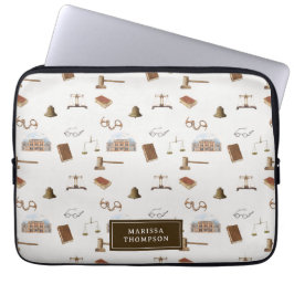 法律ゲベはかりで測ル法的アンティークパターン ラップトップスリーブ