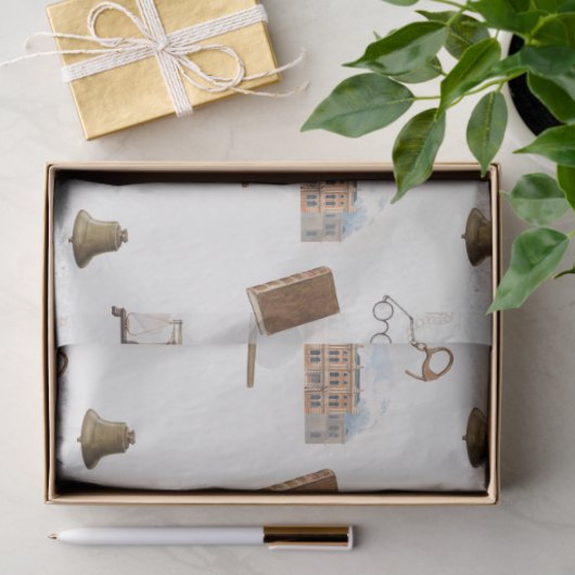 法律ゲベはかりで測ル法的アンティークパターン 薄葉紙 (ギフト)