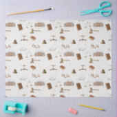 法律ゲベはかりで測ル法的アンティークパターン 薄葉紙 (クラフト)