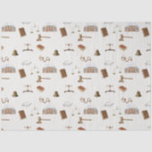 法律ゲベはかりで測ル法的アンティークパターン 薄葉紙 (正面)