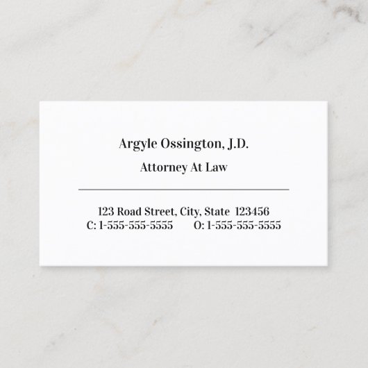 法律シンプルプロフェッショナル名刺 名刺 (正面)