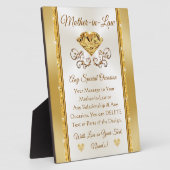 法律パーソナライズされたに基づく義母の大事な行事への贈り物 フォトプラーク (側面)