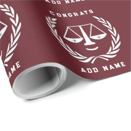 法律パーソナライズされた学校卒業祝 ラッピングペーパー