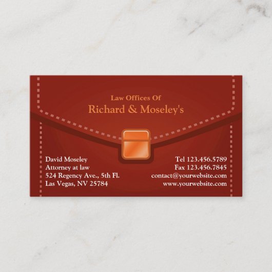 法律ブリーフケースの名刺 名刺 (正面)