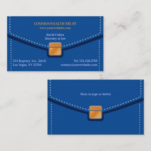 法律ブリーフケースの名刺 名刺 (正面/裏面)