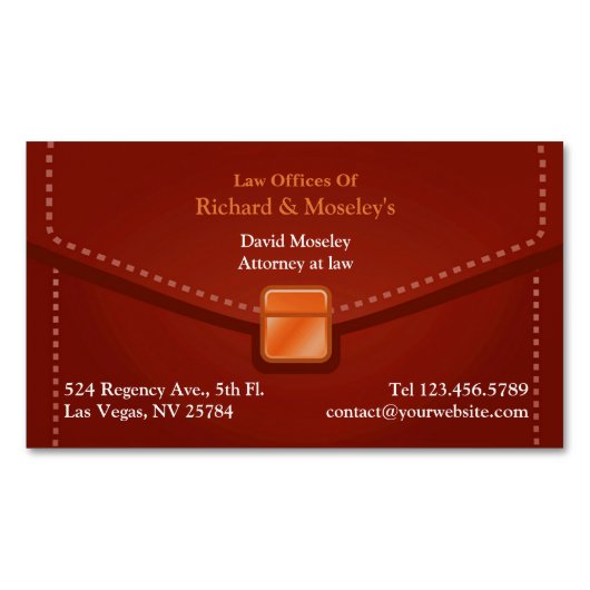 法律ブリーフケース マグネット名刺 (正面)