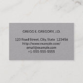 法律ミニマルプロフェッショナル名刺 名刺 (裏面)