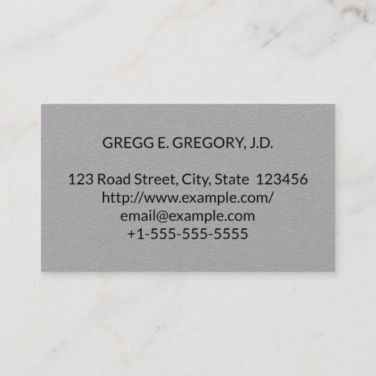 法律ミニマルプロフェッショナル名刺 名刺 (裏面)