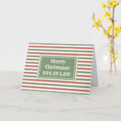 法律モダンで赤い緑の息子が聖降誕祭を祝う カード (黄色い花)