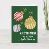 法律モダンの娘と息子メリークリスマス カード (正面)