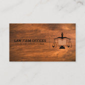 法律ロゴ | 木目 名刺 (正面)