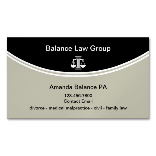 法律ロモダンゴ磁気弁護士名刺 マグネット名刺 (正面)