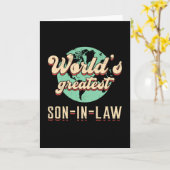 法律上の父誇りを持った親の息子訴訟贈与アイディア カード (黄色い花)