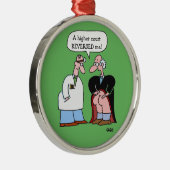 法律事務おもしろい所のCartoon Lawyerのクリスマス メタルオーナメント (右)