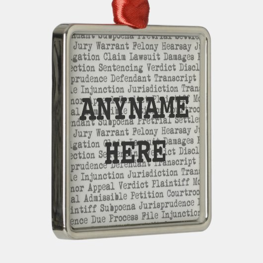 法律事務のクリスマス メタルオーナメント (右)
