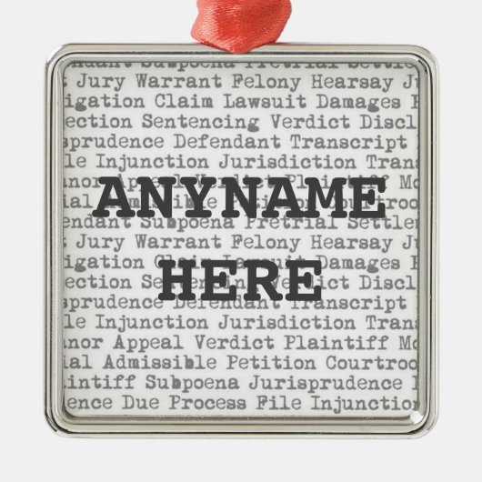 法律事務のクリスマス メタルオーナメント (正面)