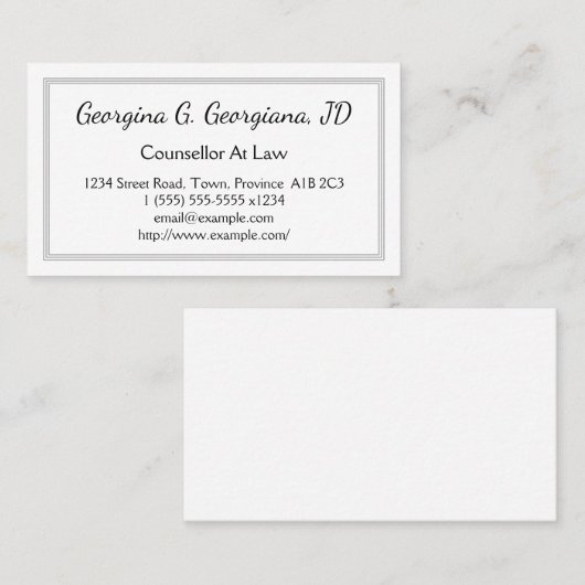 法律事務エレガントカード参与員 名刺 (正面/裏面)