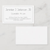 法律事務カードのめまいカウンセラー 名刺 (正面/裏面)